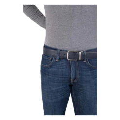 Hexagona Ceinture Ajustable - Cuir De Vachette - 120 Cm - Marron Foncé - Krom -MenCorner Boutique ceinture ajustable cuir de vachette 3458144 6787798 98 1140x1140