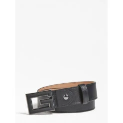 Ceinture Homme Ajustable Non Réversible En Cuir Noire