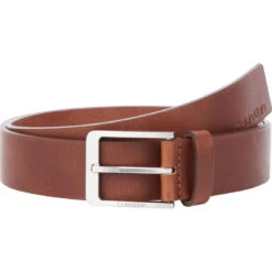 Ceinture Ajustable En Cuir Cognac