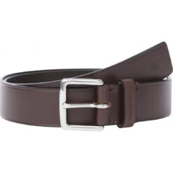 Ceinture Classique En Cuir Marron