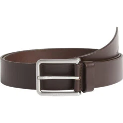 Ceinture Ajustable En Cuir Marron
