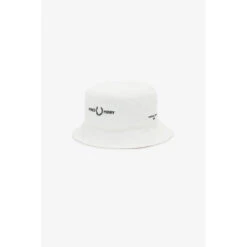 Fred Perry Chapeau Blanc Avec Marque En Twill En Coton