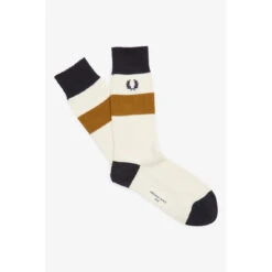 Fred Perry Chaussettes Multicolores à Rayures Gaufrées