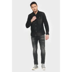 LE TEMPS DES CERISES Chemise Juanito En Jeans Noir Délavé -MenCorner Boutique chemise en jeans juanito 3518362 7029688 88 1140x1140