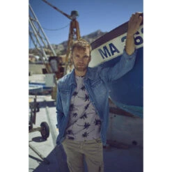 LE TEMPS DES CERISES Chemise Juanito En Jeans Bleu Délavé