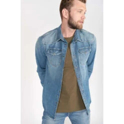 LE TEMPS DES CERISES Chemise Juanito En Jeans Bleu Délavé -MenCorner Boutique chemise en jeans juanito 3518458 7030348 48 1140x1140