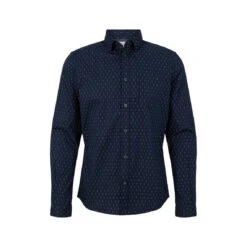 Tom Tailor Chemise Bleu Marine à Motif