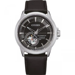 Montre Homme CITIZEN MONTRES NH9120-11E - Bracelet En Cuir Noir