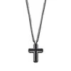 Collier Et Pendentif Lotus Style LS1986-1/1 - Croix Men In Black Acier