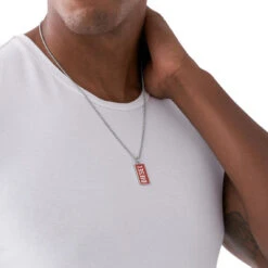 Collier Homme En Acier 8 Collier Homme En Acier -MenCorner Boutique collier homme diesel bijoux dx1368040 4 1140x1140