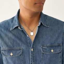 Collier Homme JF04345040 En Acier -MenCorner Boutique collier homme fossil bijoux jf04345040 6 1140x1140