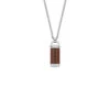 Collier Homme Fossil Bijoux D Link - JF04399040 Acier, Cuir Argent