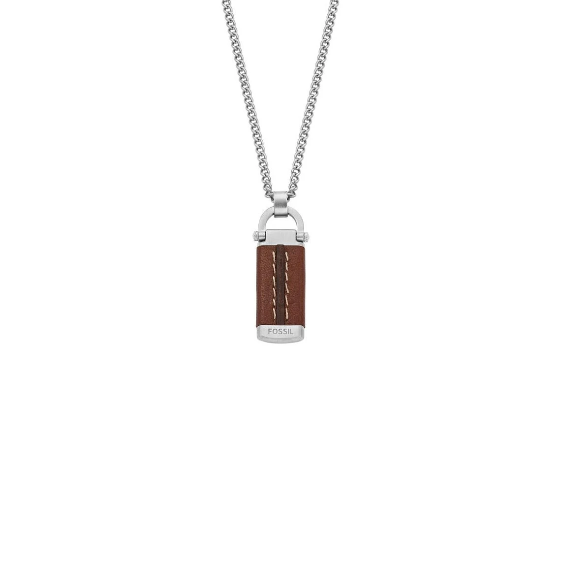 Collier Homme Fossil Bijoux D Link - JF04399040 Acier, Cuir Argent 3 Collier Homme Fossil Bijoux D Link - JF04399040 Acier, Cuir Argent