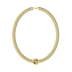 Collier Homme Guess Bijoux - JUMN02112JWYGBK 4G ICON Acier Doré