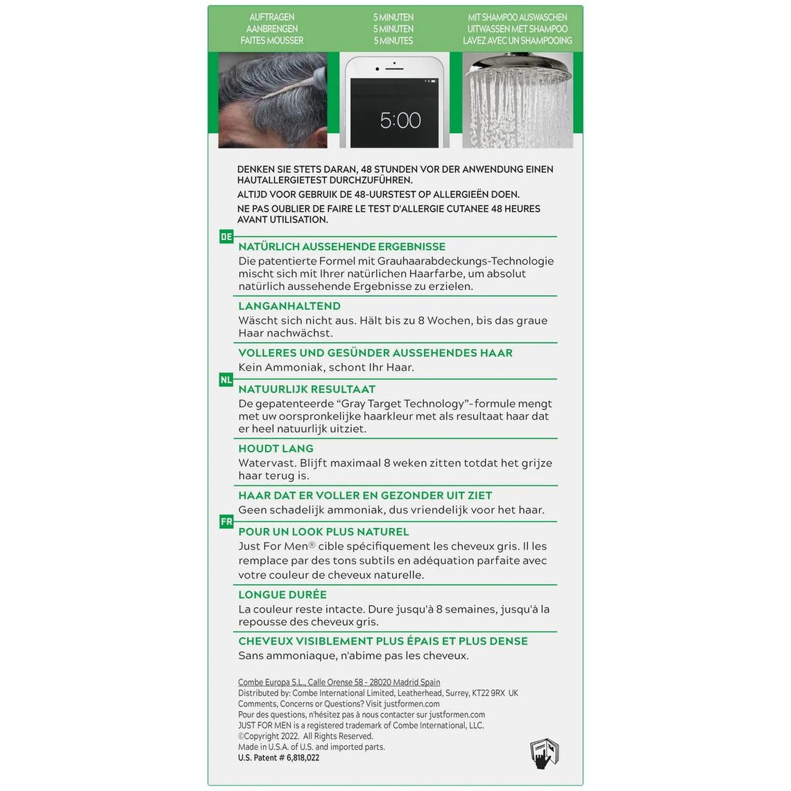 Coloration Cheveux Homme - Châtain Clair 2 X 30 Ml 4 Coloration Cheveux Homme - Châtain Clair 2 X 30 Ml – Image 2