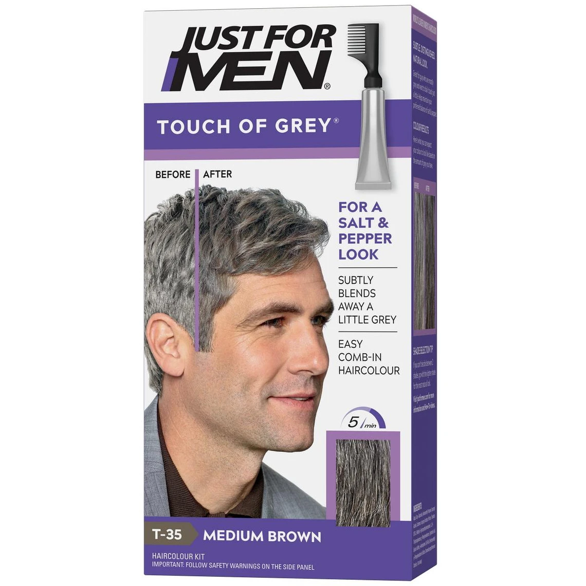 Coloration Cheveux Homme - Gris Châtain 40g 3 Coloration Cheveux Homme - Gris Châtain 40g