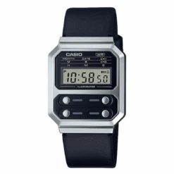 Casio Montre Homme A100WEL-1AEF - Bracelet Cuir Noir