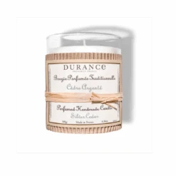 Bougie Traditionnelle DURANCE Parfum Cèdre Argenté SWANN 180 G