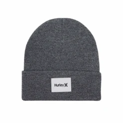 HURLEY Bonnet En Maille Côtelée Gris
