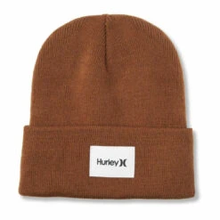 HURLEY Bonnet En Maille Côtelée Marron