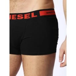 Pack De 3 Boxers Siglés - Ceinture Elastique Noir Rouge / Bleu -MenCorner Boutique diesel maroquinerie pack de 3 boxers sigles 00cky3 0baof 01 s 10 1200x1200