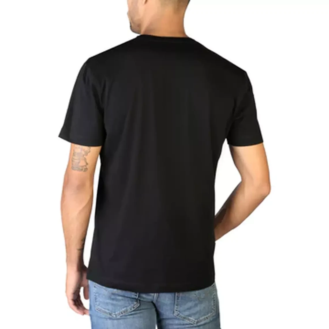 T-shirt Manches Courtes Col Rond Siglé Noir 6 T-shirt Manches Courtes Col Rond Siglé Noir – Image 4