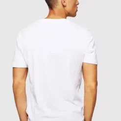 T-shirt Manches Courtes Col Rond Siglé Noir / Blanc -MenCorner Boutique diesel underwear t shirt manches courtes col rond sigle noir blanc 3436958 2 1140x1140