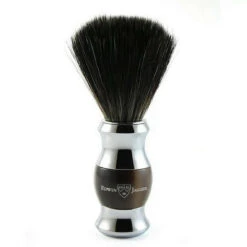 Blaireau Imitation Corne Claire- Chromé Et Poils Synthétiques -MenCorner Boutique edwin jagger 36 range shaving brush black synthetic fibre imitation light horn chrome plated 1222627 5 1140x1140
