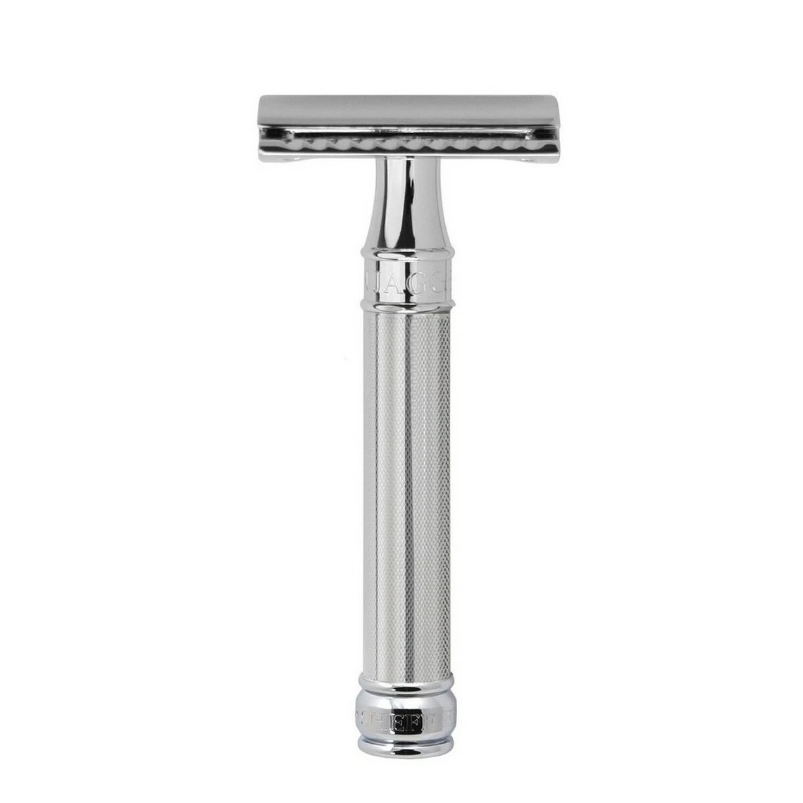 Rasoir De Sûreté à Double Tranchant Avec Manche Effet Orge Chromé Et Lame Plume 3 Rasoir De Sûreté à Double Tranchant Avec Manche Effet Orge Chromé Et Lame Plume