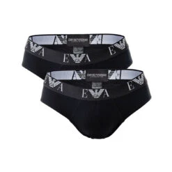 PACK 2 SLIPS COTON STRETCH Ceinture Siglée - Blanc Ou Noir Noir -MenCorner Boutique emporio armani underwear pack 2 slips coton stretch ceinture siglee blanc ou noir noir 3436698 4 1140x1140
