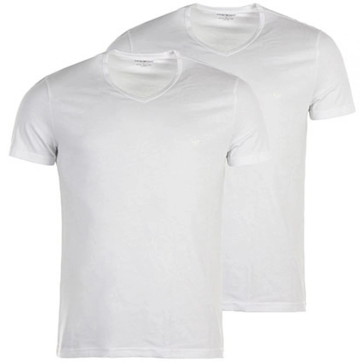 PACK DE 2 T-SHIRTS COL V - Pur Coton Blanc 3 PACK DE 2 T-SHIRTS COL V - Pur Coton Blanc