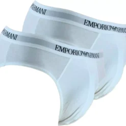 PACK ECONOMIQUE DE 2 SLIPS - Pur Coton Blanc -MenCorner Boutique emporio armani underwear pack economique de 2 slips pur coton blanc 3436764 5 1140x1140