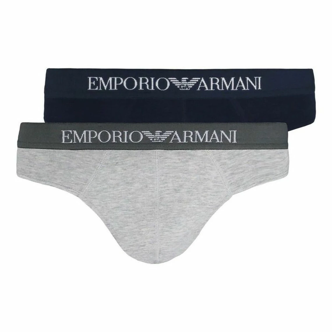 PACK ECONOMIQUE DE 2 SLIPS - Pur Coton Bleu / Gris 4 PACK ECONOMIQUE DE 2 SLIPS - Pur Coton Bleu / Gris – Image 2