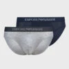 PACK ECONOMIQUE DE 2 SLIPS - Pur Coton Bleu / Gris
