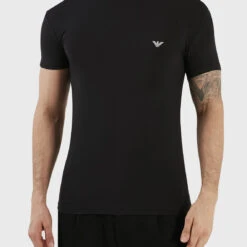 T-Shirt V-Neck - Coton Noir