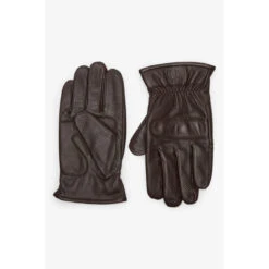 Gants En Cuir Marrons Fred Perry