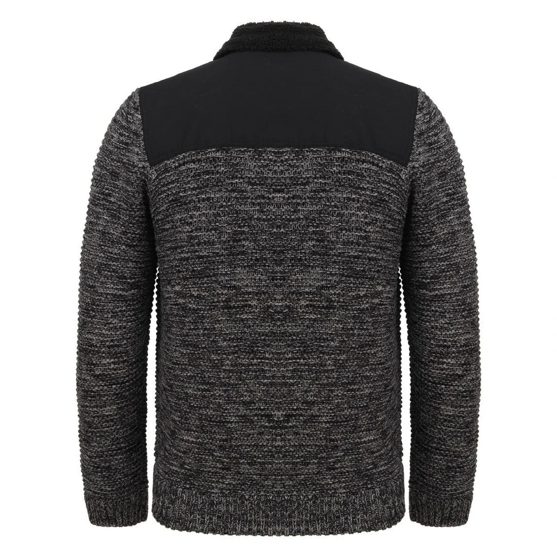 Gilet Zippé Homme Noir - Gris Foncé 4 Gilet Zippé Homme Noir - Gris Foncé – Image 2