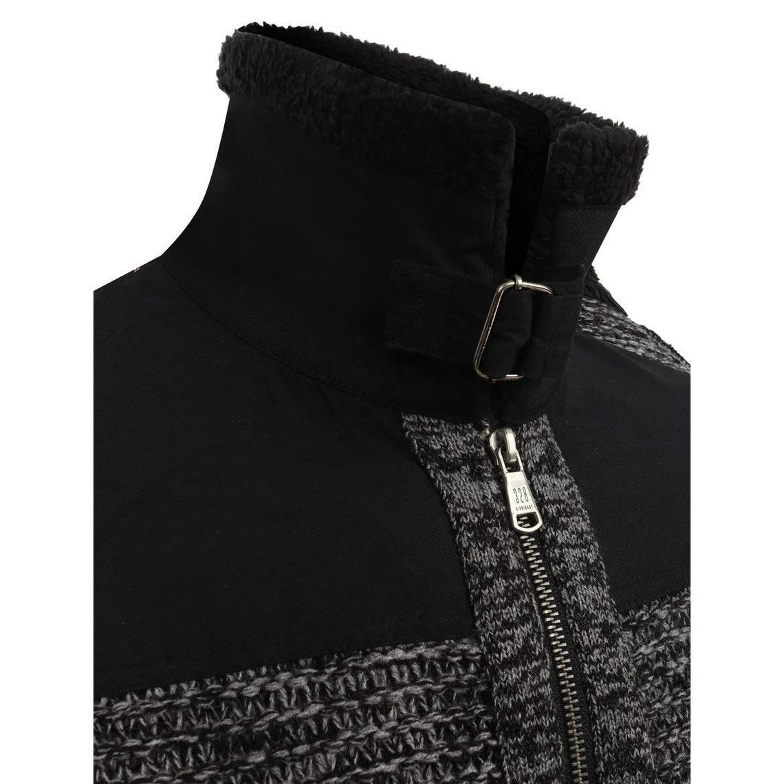 Gilet Zippé Homme Noir - Gris Foncé 5 Gilet Zippé Homme Noir - Gris Foncé – Image 3