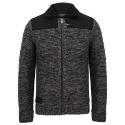 Gilet Zippé Homme Noir - Gris Foncé