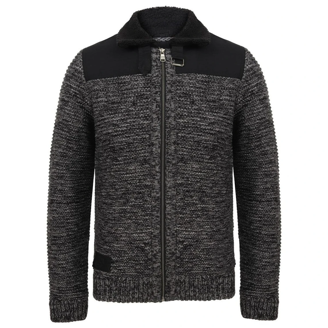 Gilet Zippé Homme Noir - Gris Foncé 3 Gilet Zippé Homme Noir - Gris Foncé