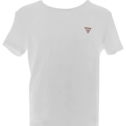 T-SHIRT HERO COL ROND COTON - LOGO DISCRET Blanc