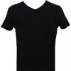 T-SHIRT HERO COL V COTON - LOGO DISCRET Noir -MenCorner Boutique guess underwear t shirt hero col v coton 234226 296042 1200x1200