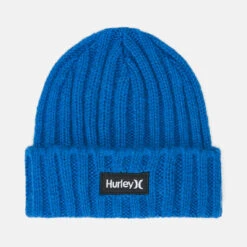 HURLEY Bonnet En Tricot à Revers Bleu