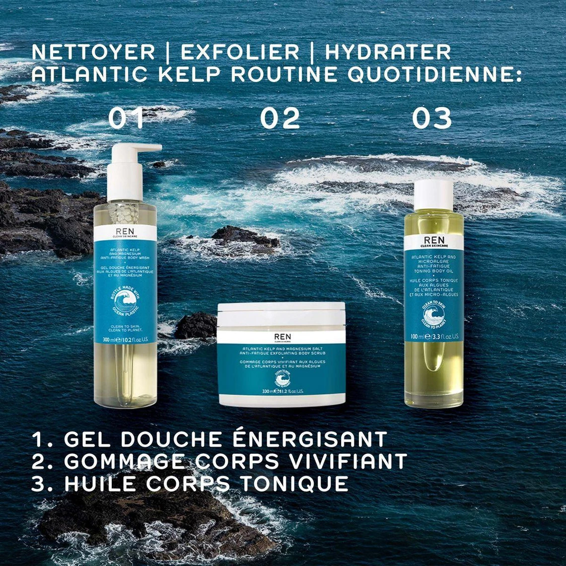Ren Huile Pour Le Corps Aux Algues De L’Atlantique Et Micro-algues 110ml 5 Ren Huile Pour Le Corps Aux Algues De L’Atlantique Et Micro-algues 110ml – Image 3