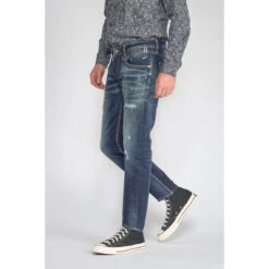 LE TEMPS DES CERISES Jeans Skip 700/11 Adjusted Destroy Vintage Bleu N°2 -MenCorner Boutique jeans ajuste stretch 70011 longueur 34 3519238 7035420 20 1140x1140