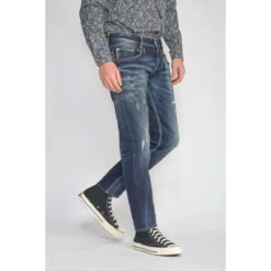 LE TEMPS DES CERISES Jeans Skip 700/11 Adjusted Destroy Vintage Bleu N°2 -MenCorner Boutique jeans ajuste stretch 70011 longueur 34 3519238 7035422 22 1140x1140