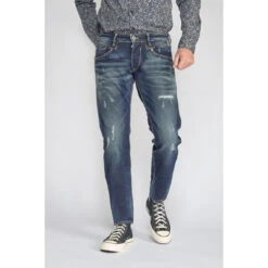 LE TEMPS DES CERISES Jeans Skip 700/11 Adjusted Destroy Vintage Bleu N°2 -MenCorner Boutique jeans ajuste stretch 70011 longueur 34 3519238 7035424 24 1140x1140