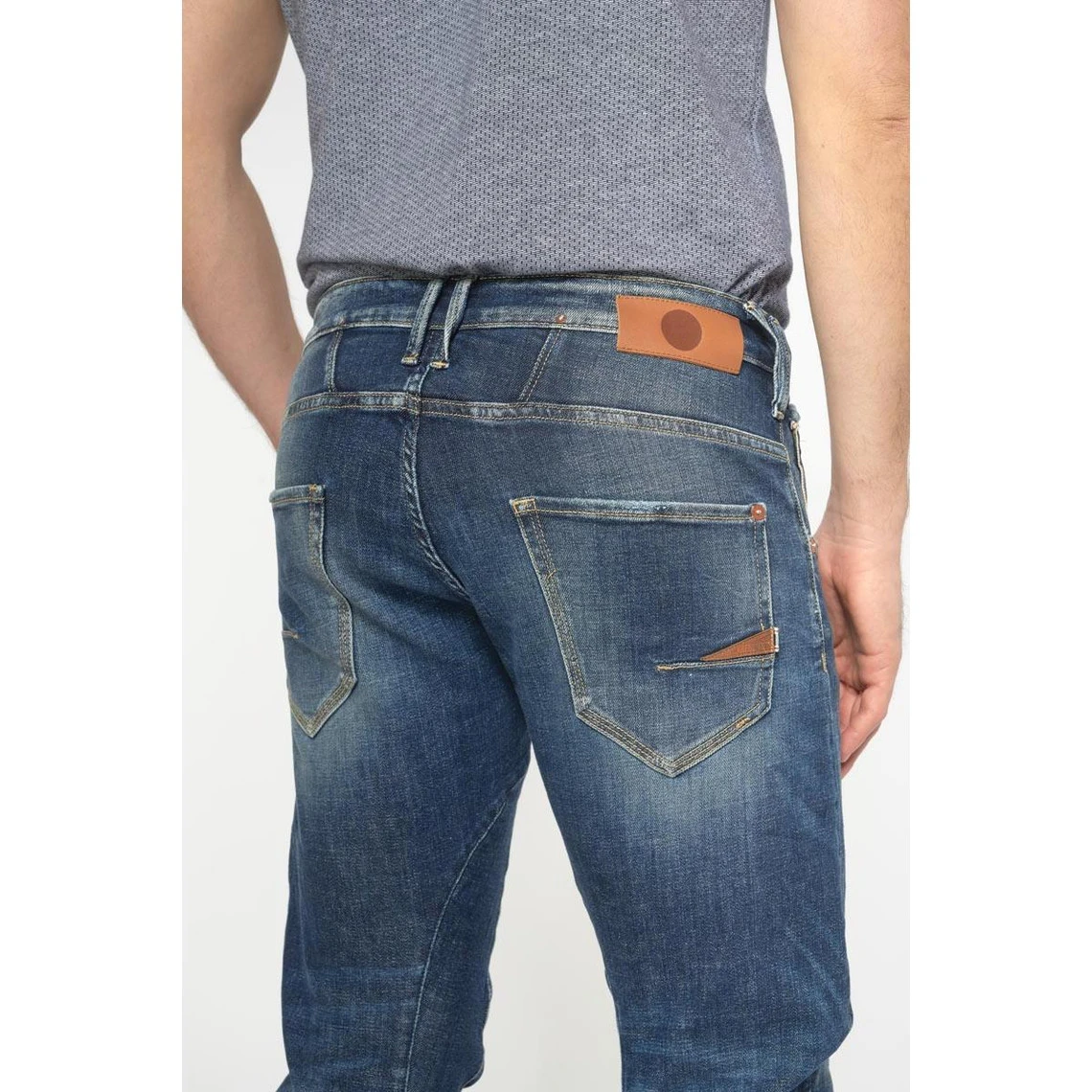 LE TEMPS DES CERISES Jeans Alost 900/3 Tapered Arqué Destroy Bleu N°2 7 LE TEMPS DES CERISES Jeans Alost 900/3 Tapered Arqué Destroy Bleu N°2 – Image 5