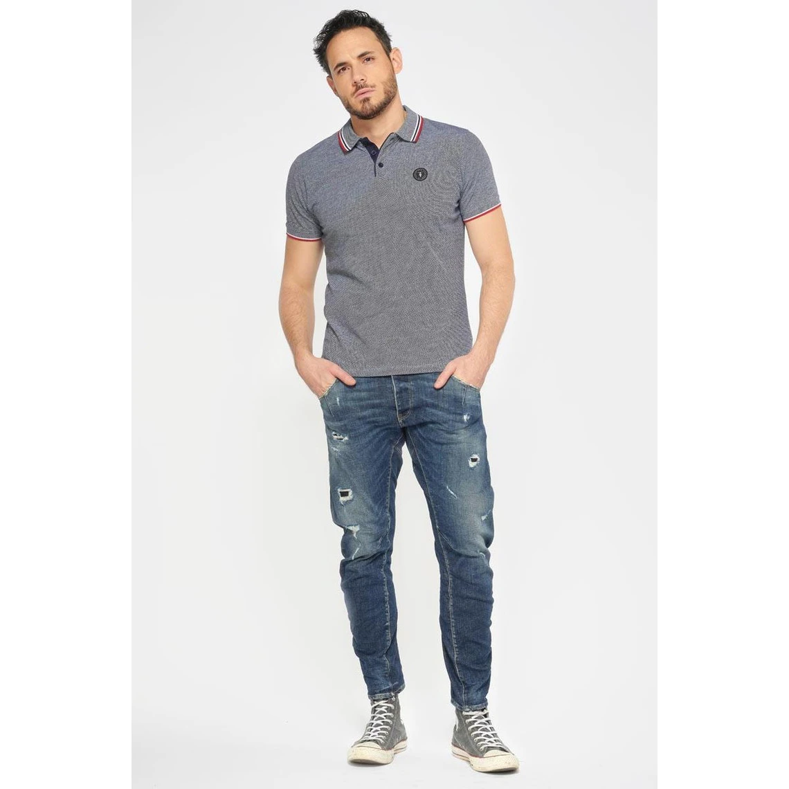 LE TEMPS DES CERISES Jeans Alost 900/3 Tapered Arqué Destroy Bleu N°2 10 LE TEMPS DES CERISES Jeans Alost 900/3 Tapered Arqué Destroy Bleu N°2 – Image 8