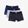 Lot De 3 Boxers Logotes En Coton Lacoste - Bleu -MenCorner Boutique lacoste underwear lot de 3 boxers logotes ceinture elastique 3204502 1200x1200